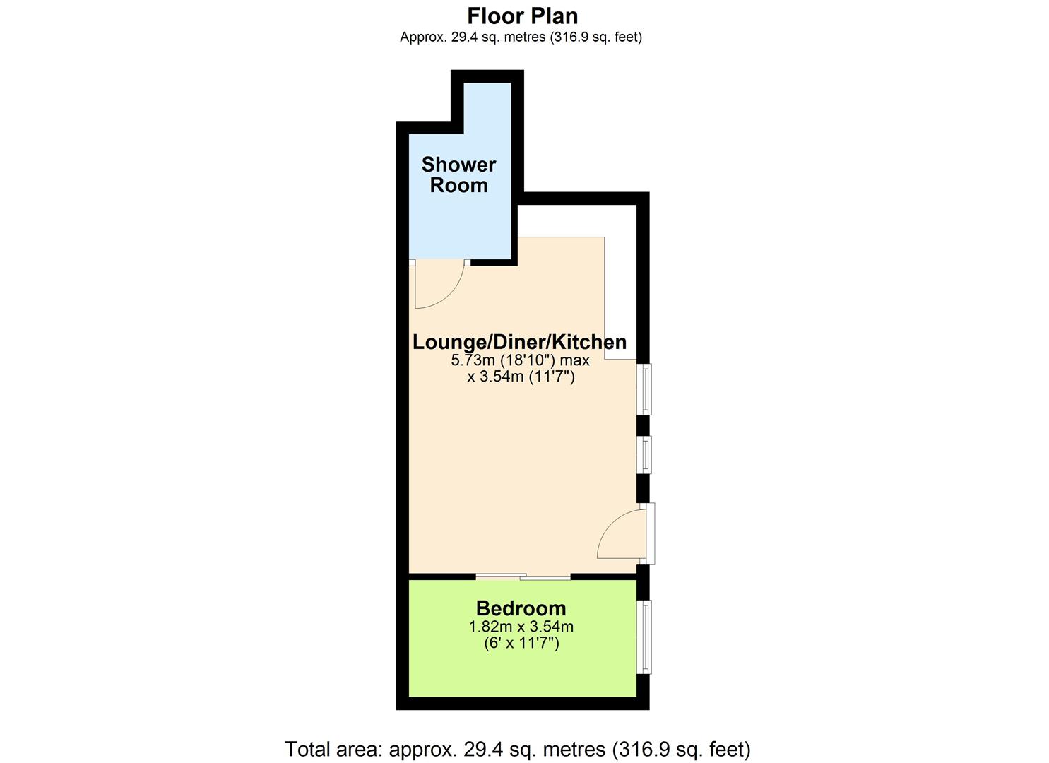 flat 4, 21, Western Place, Worthing floorplan