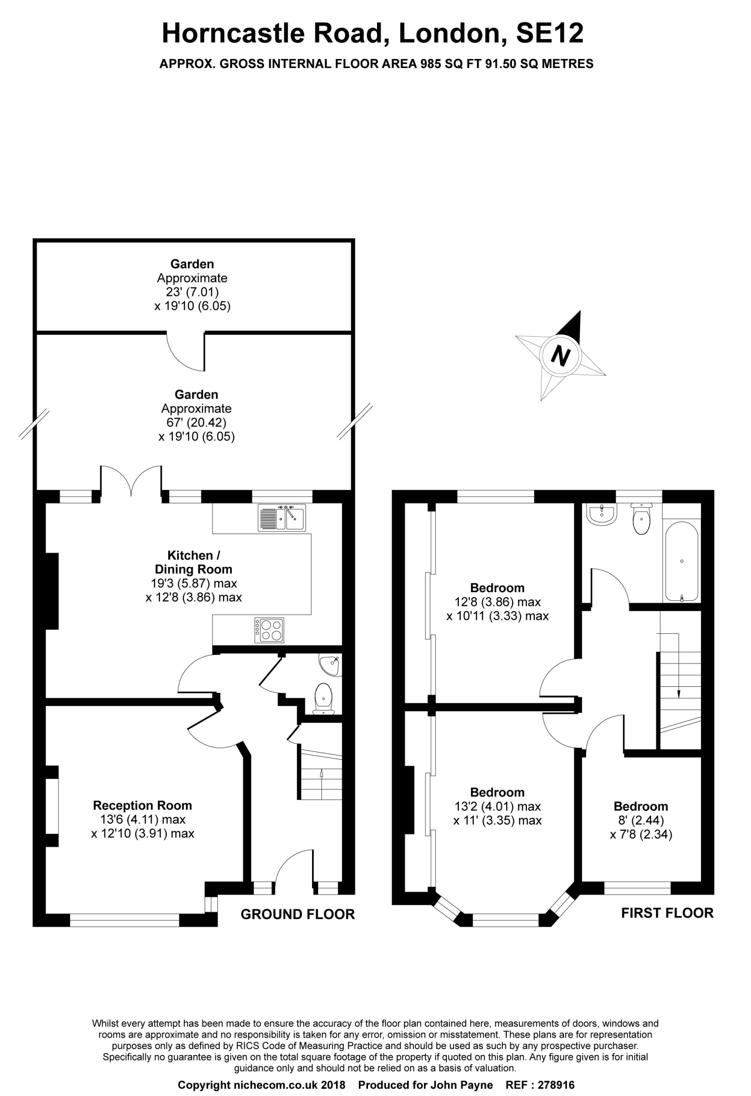 Horncastle Road, London SE12, 3 bedroom terraced house for sale