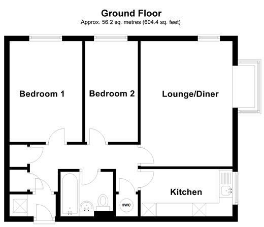 2 Bedrooms Flat for sale in Comptons Court, Horsham, West Sussex RH13