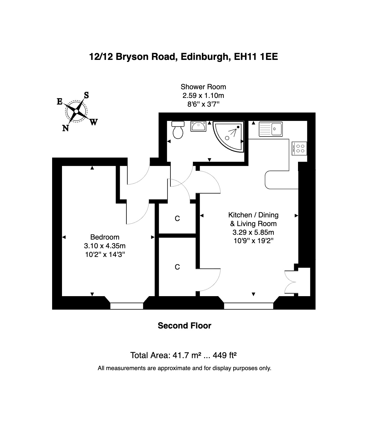 12/12 Bryson Road,, Edinburgh floorplan