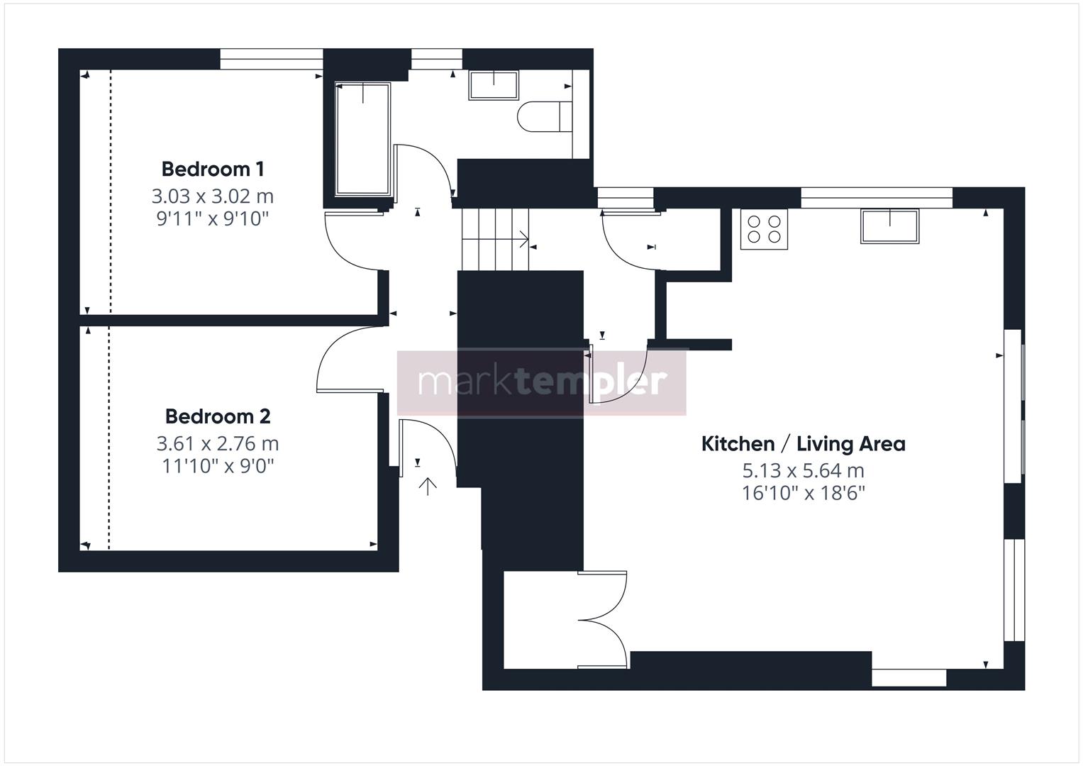 Flat 6, Ladymead, 1 Castle Road, Clevedon floorplan