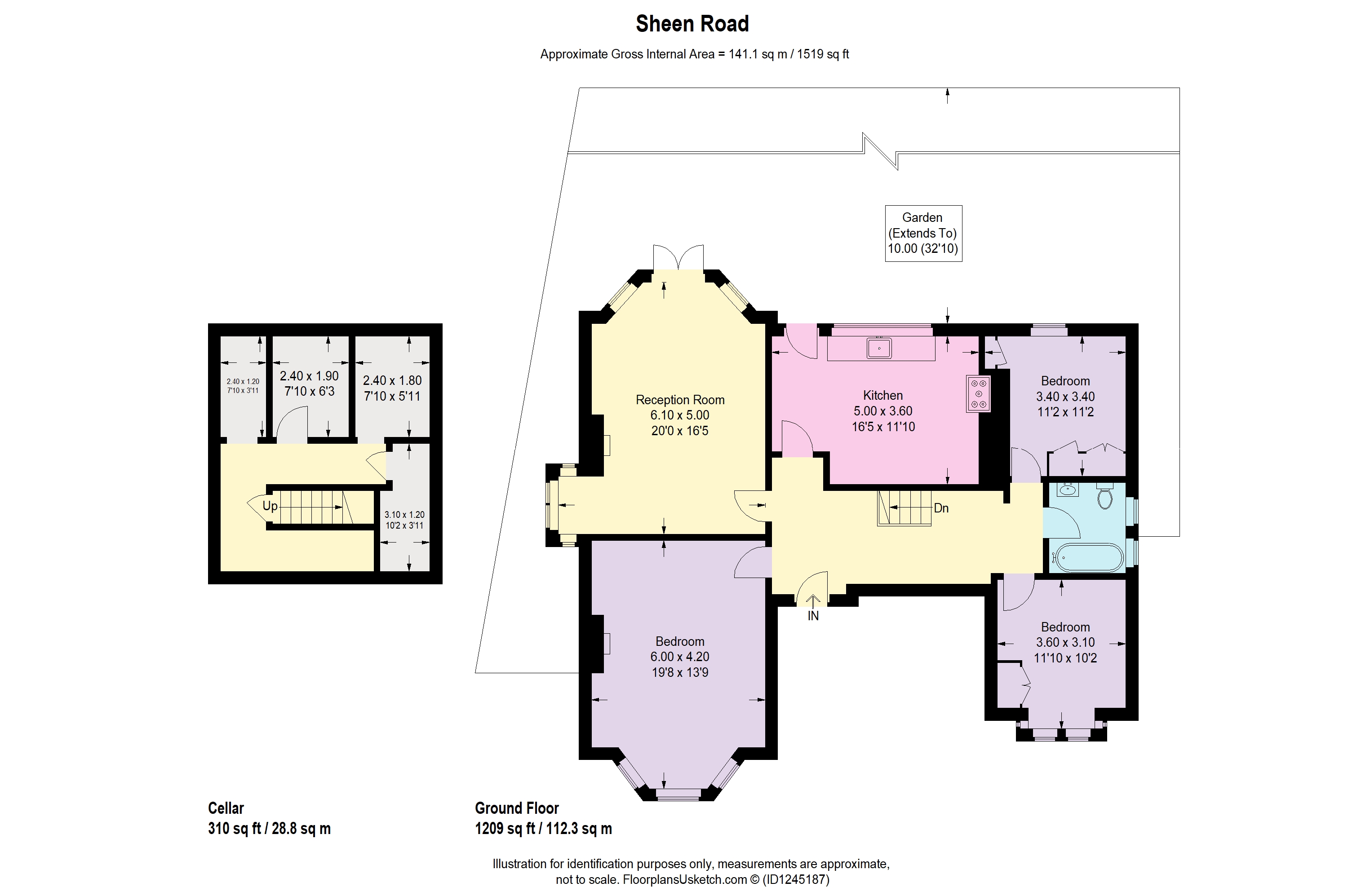 Flat 1, 204, Sheen Road, Surrey floorplan