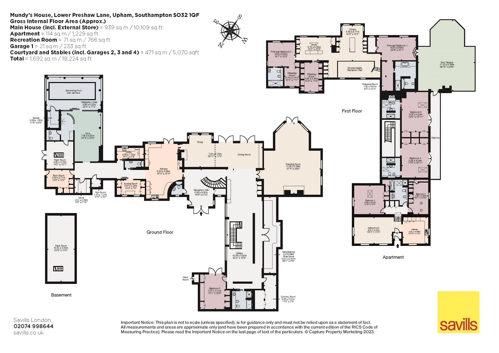 Lower Preshaw Lane, Upham, Hampshire SO32, 7 bedroom detached house for