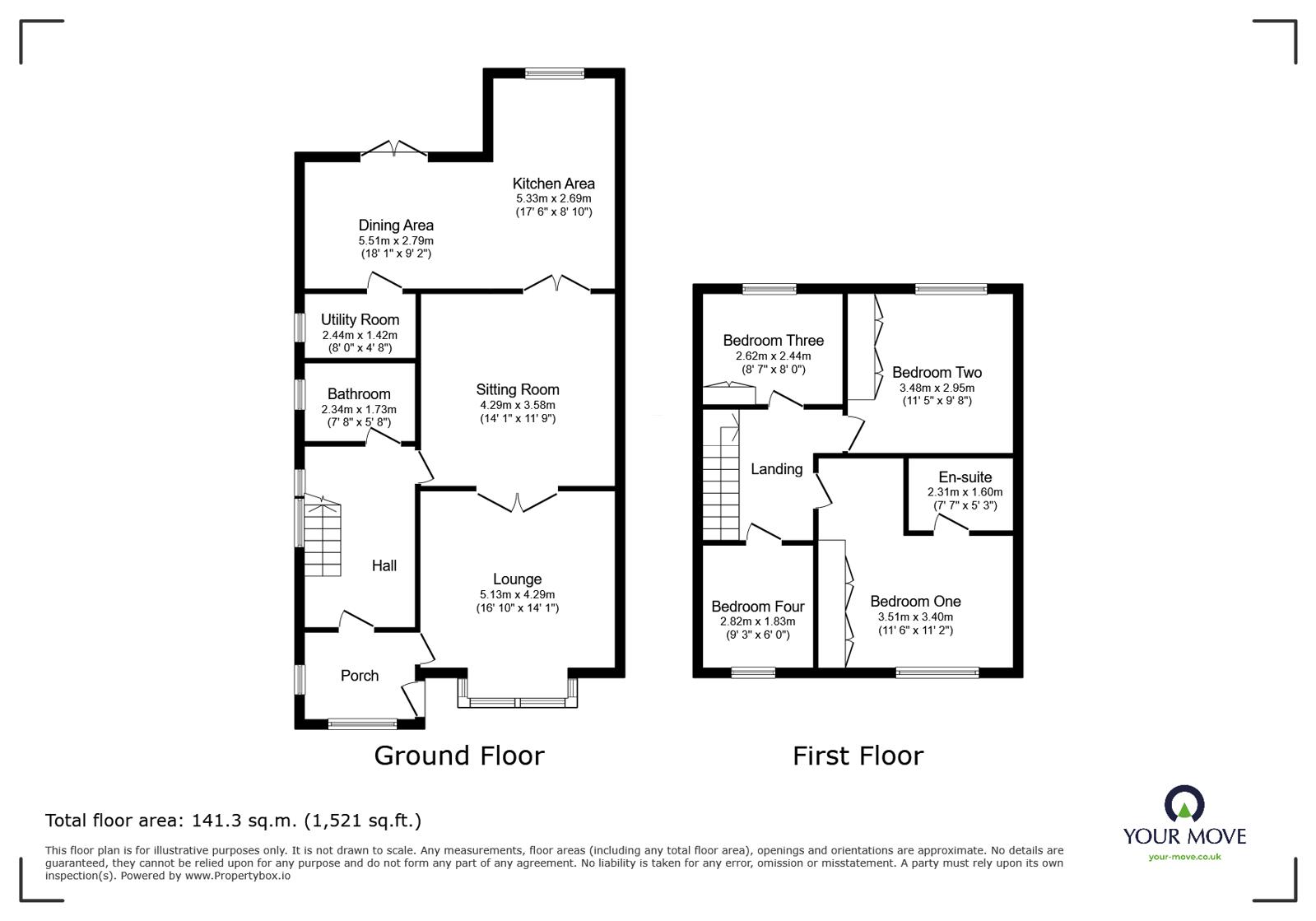 308, Burton Road, Swadlincote floorplan