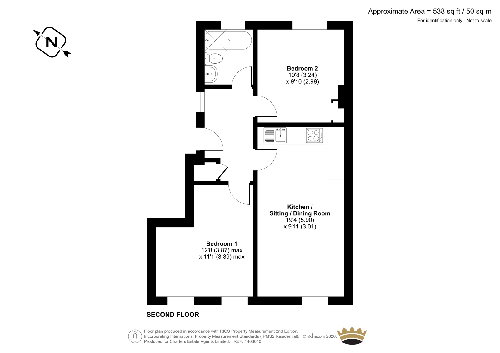Flat 3B, Marina Buildings,, Stoke Road, Hampshire floorplan