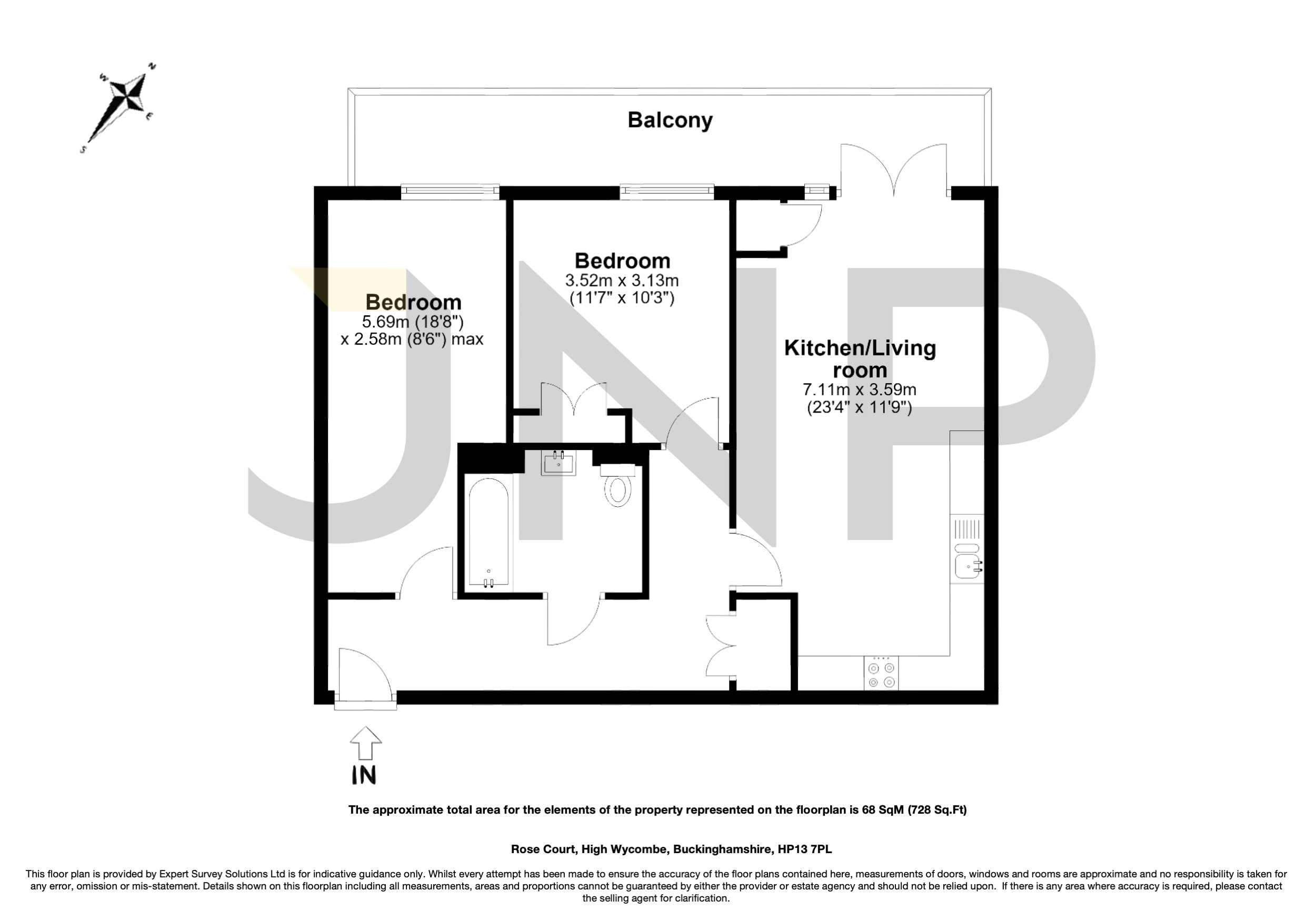 20 Rose Court,, Wenlock Close, Buckinghamshire floorplan
