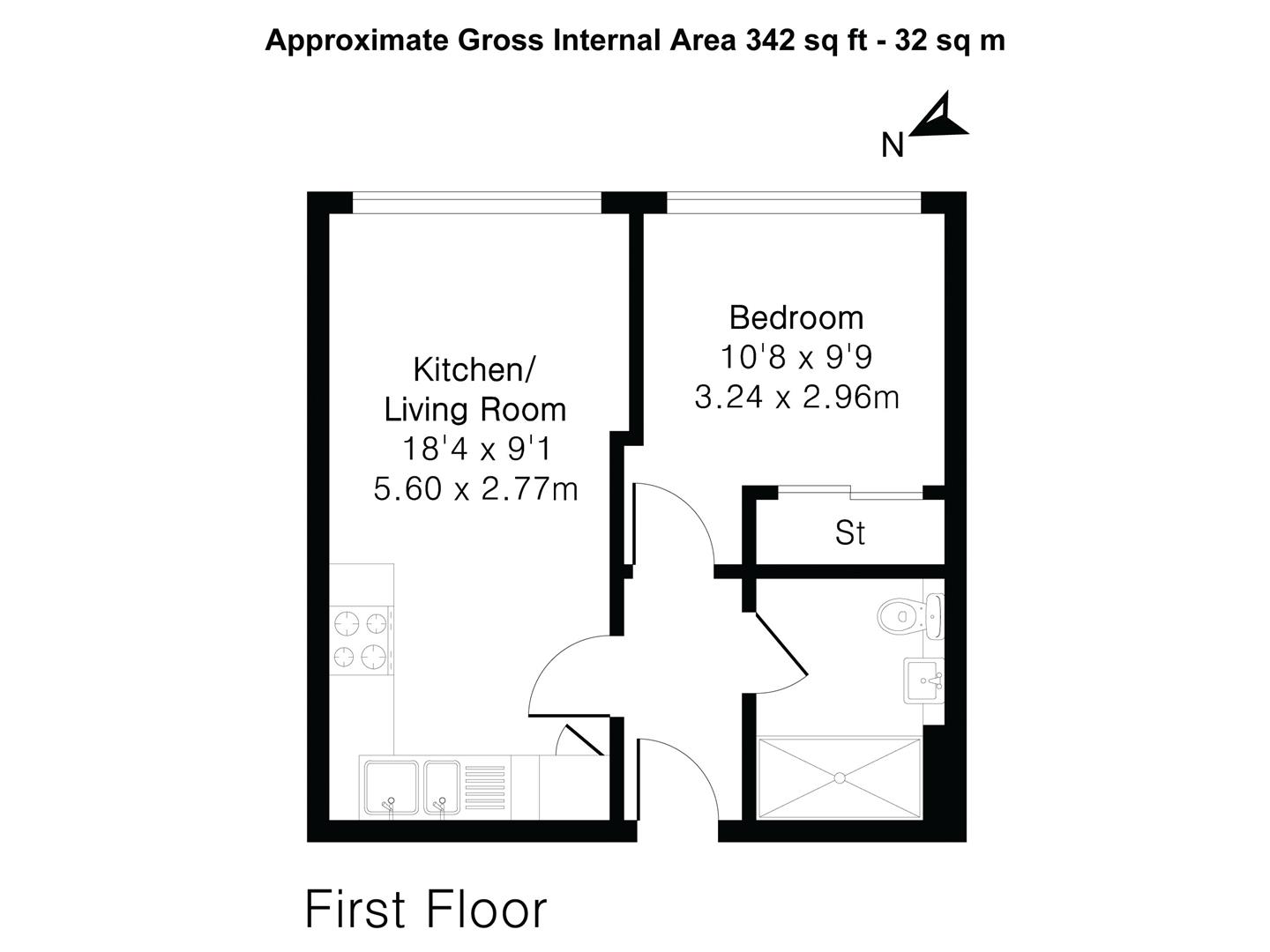 Flat 27 Cherry Trees, 509, Coldhams Lane, Cambridge floorplan