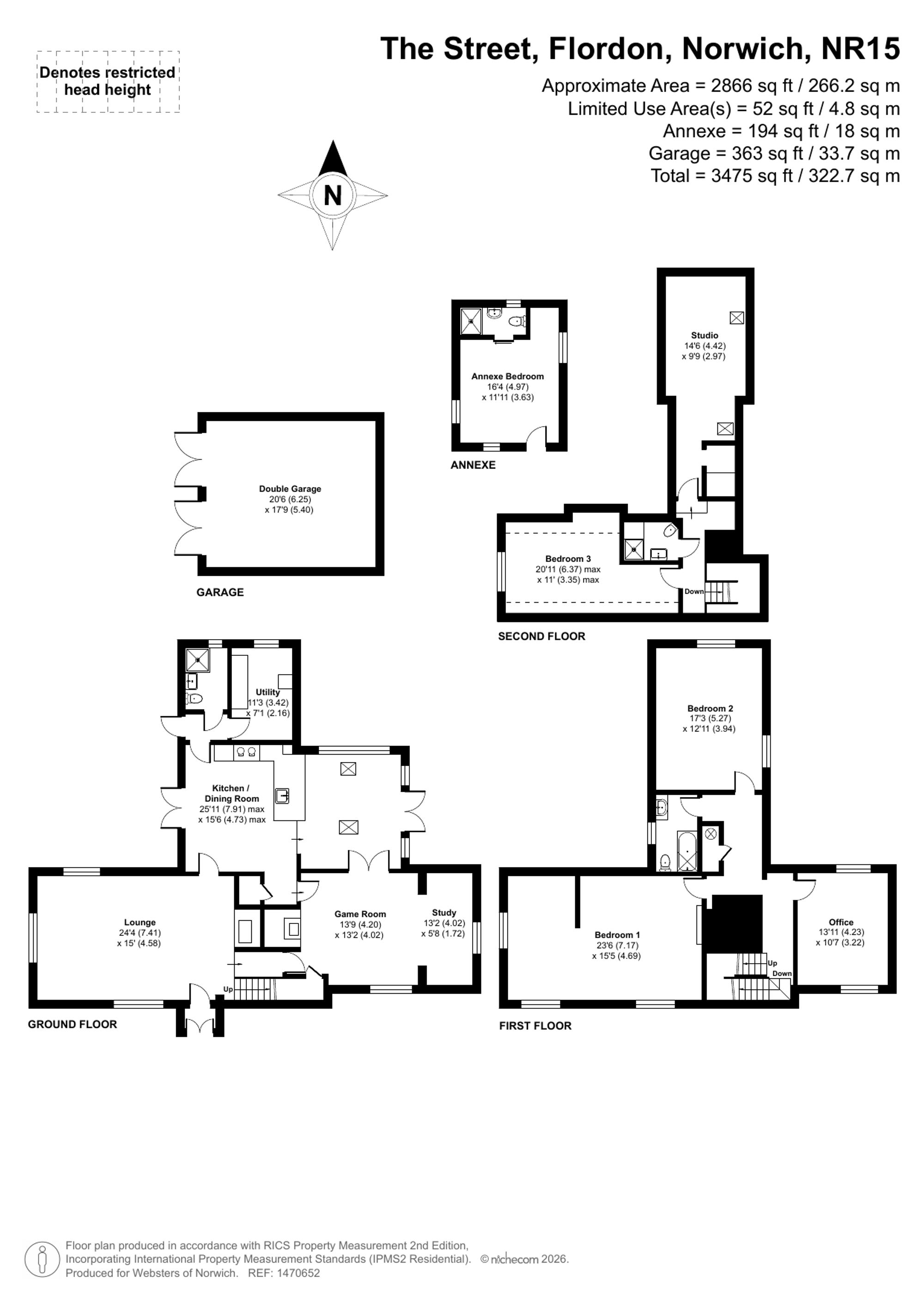 Jollity Farmhouse The Street, Norwich floorplan
