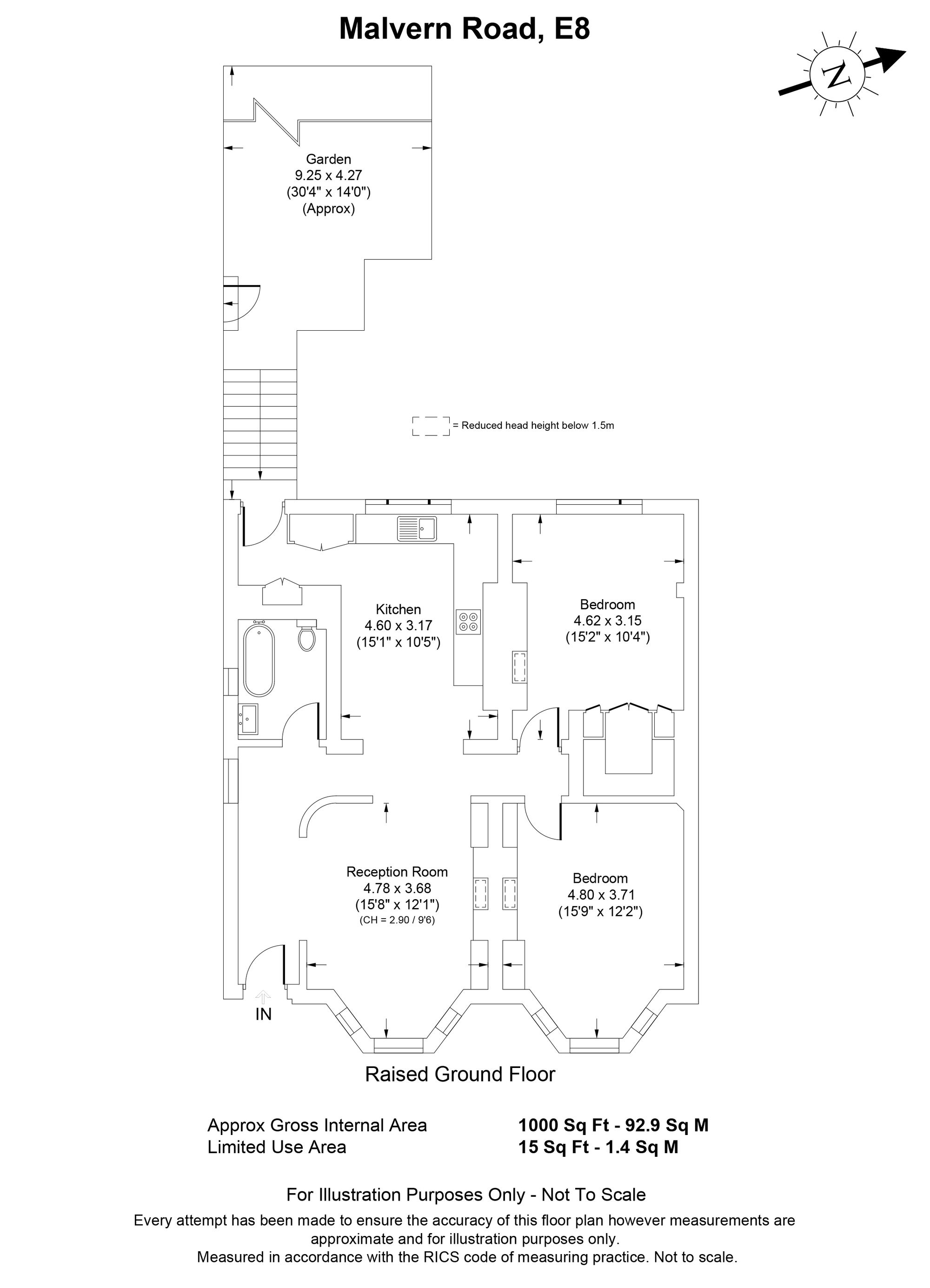71b Malvern Road, London floorplan