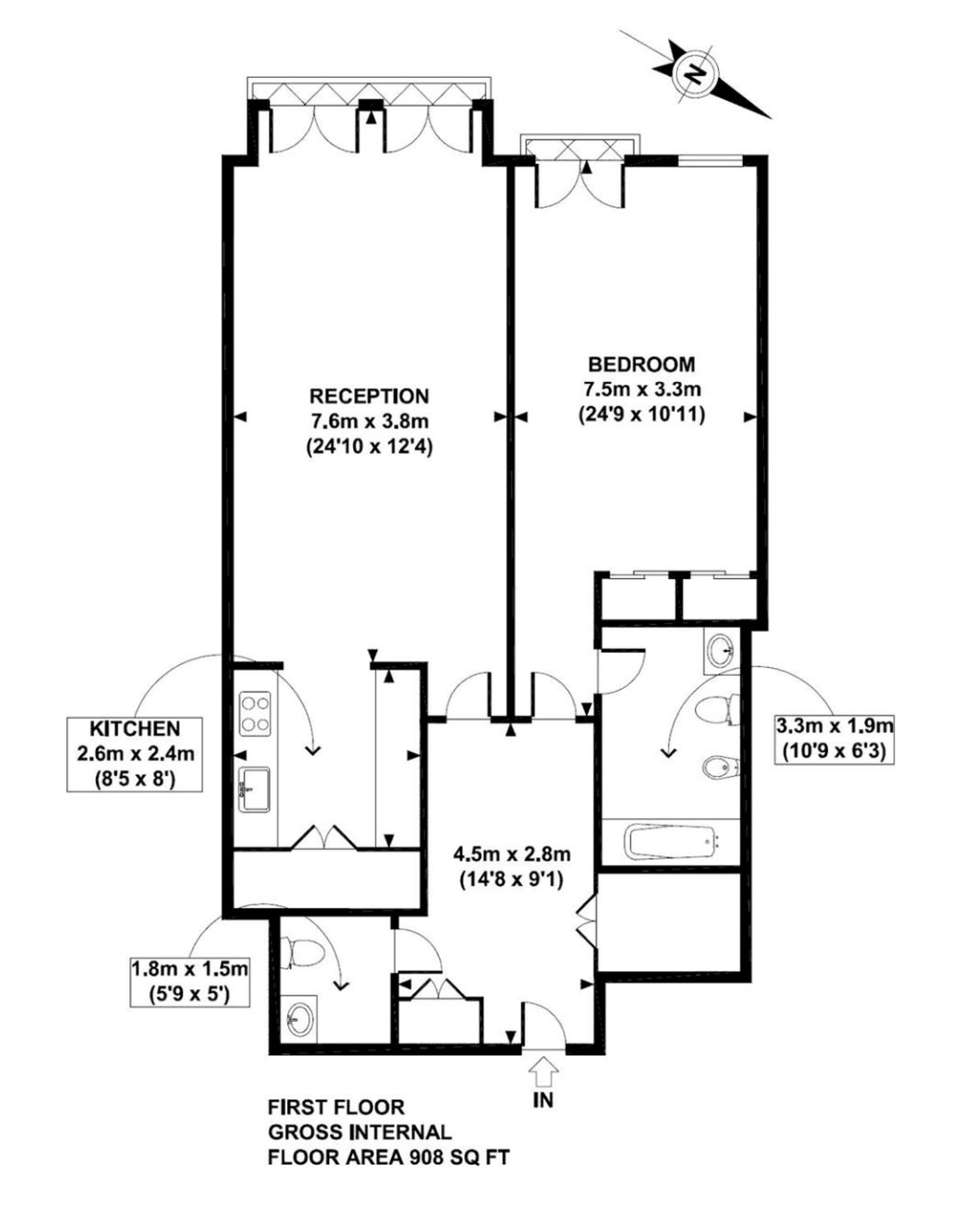 Apt 1.5, 10 Lancelot Place, London floorplan