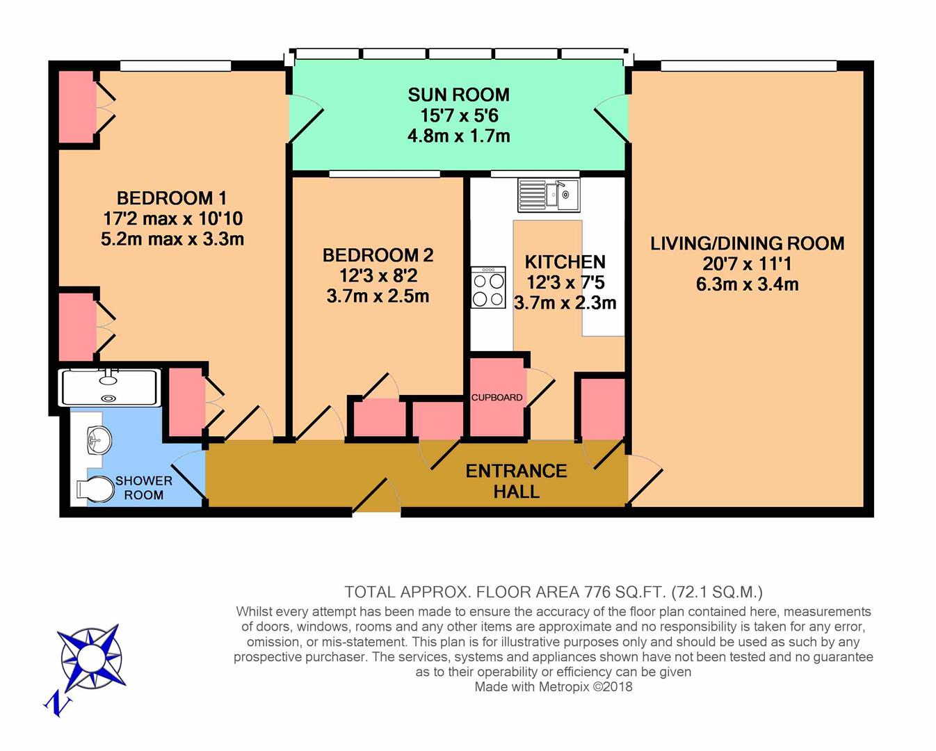 14 Barbados, De la Warr Parade, Bexhill-on-Sea floorplan