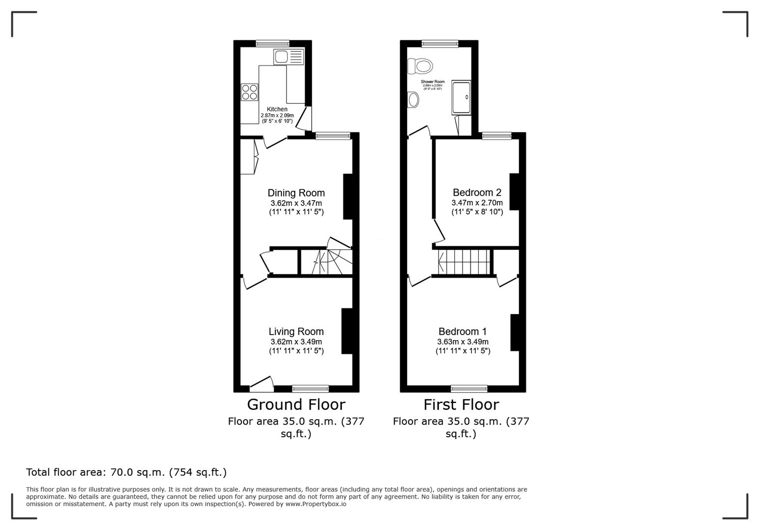 3, Top Row, Nottingham floorplan