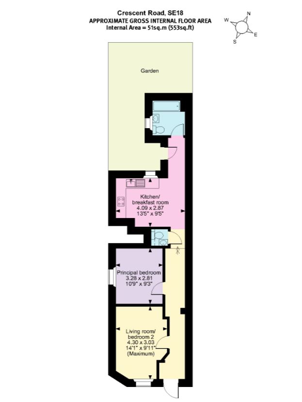 64, Crescent Road, London floorplan
