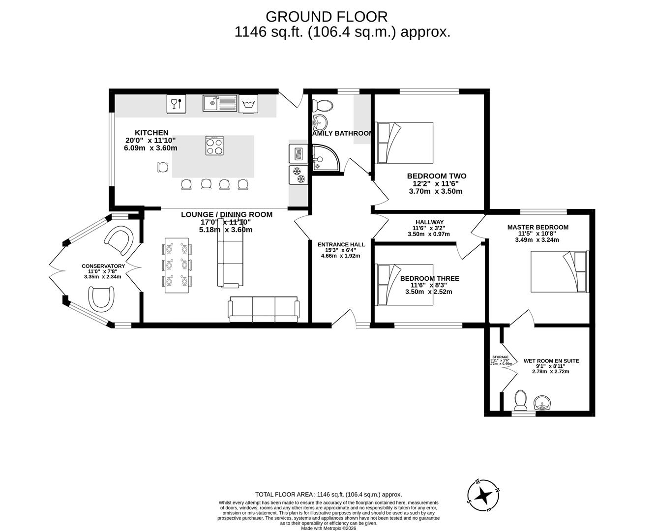 28, Bankhead Lane, Preston floorplan