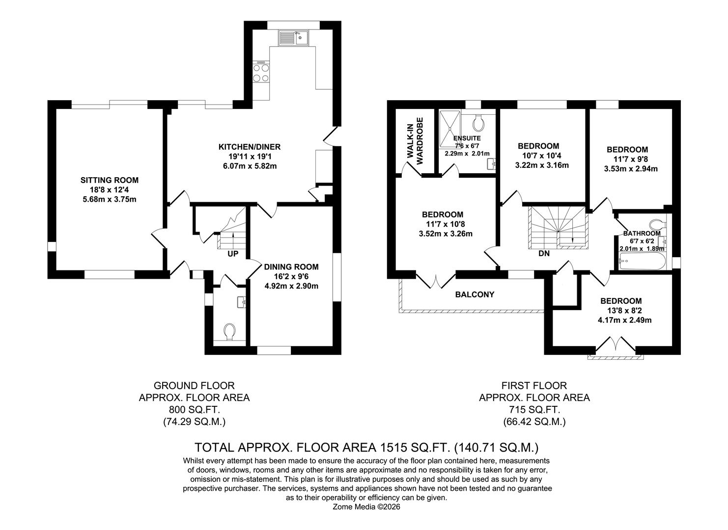 1, Perch Close, Larkfield floorplan