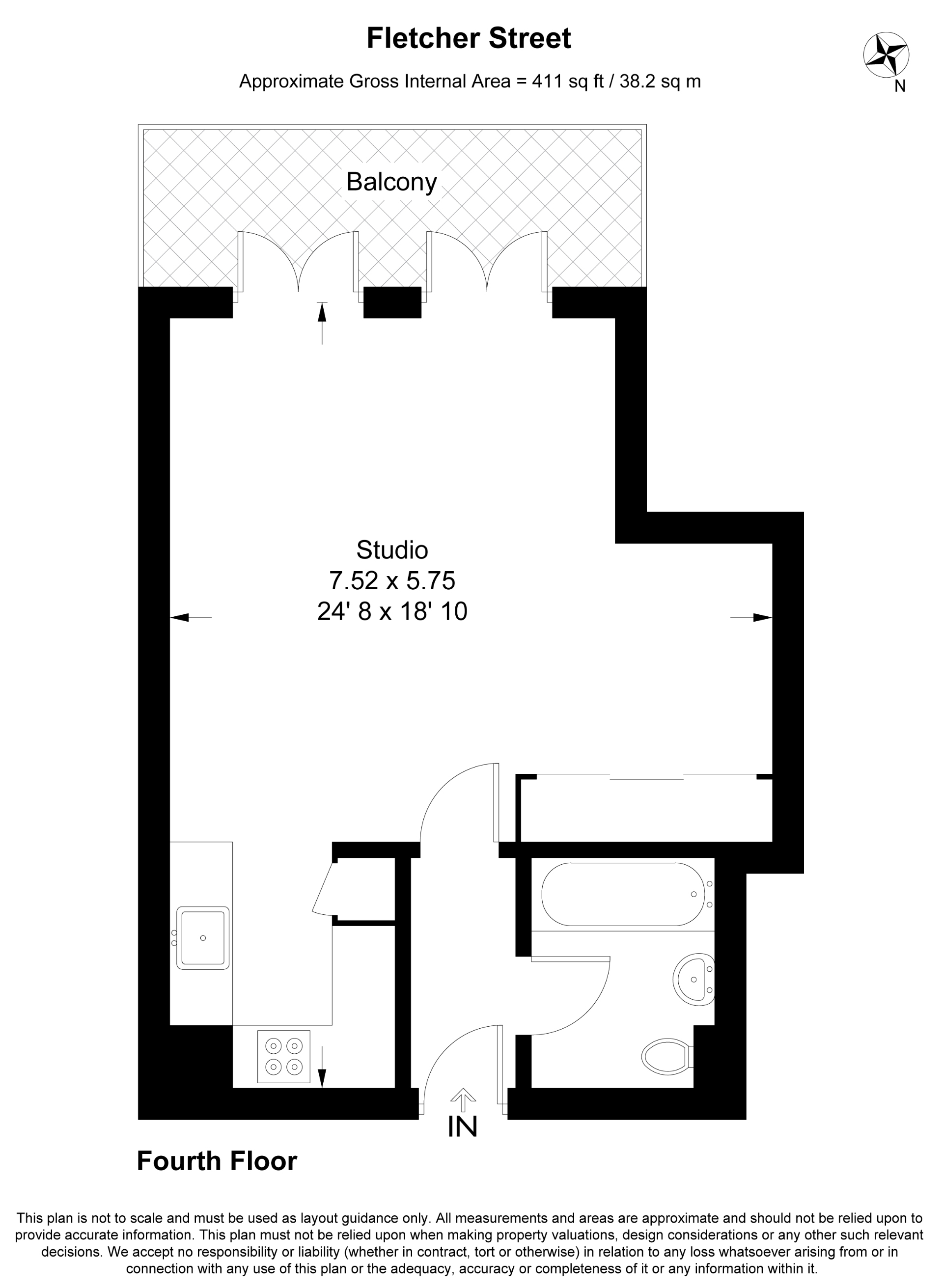 Flat 49 George Leybourne House, Fletcher Street, London floorplan