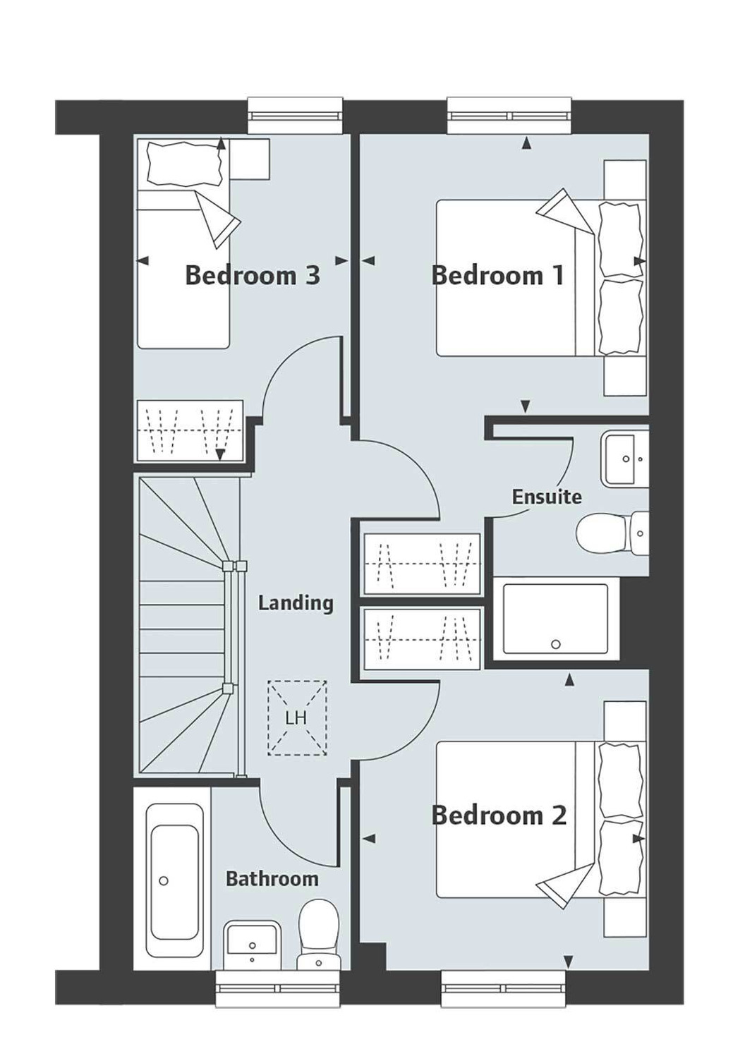 "The Eveleigh" at Arlesey Road, Stotfold, Hitchin SG5, 3 bedroom end