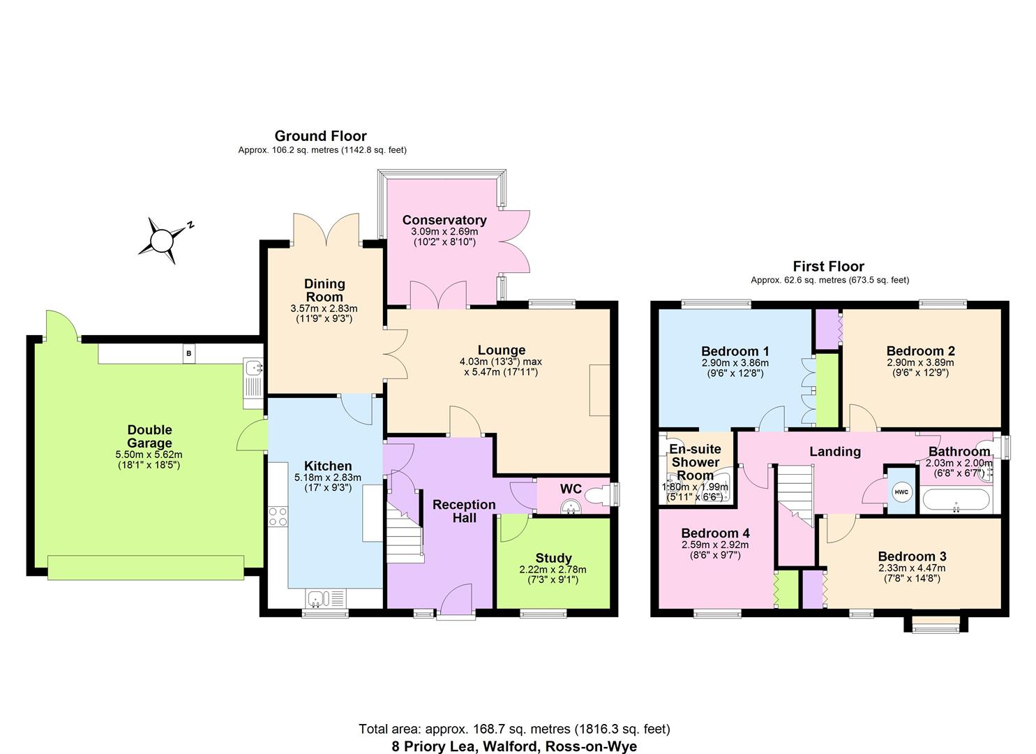 8, Priory Lea, Ross-On-Wye floorplan