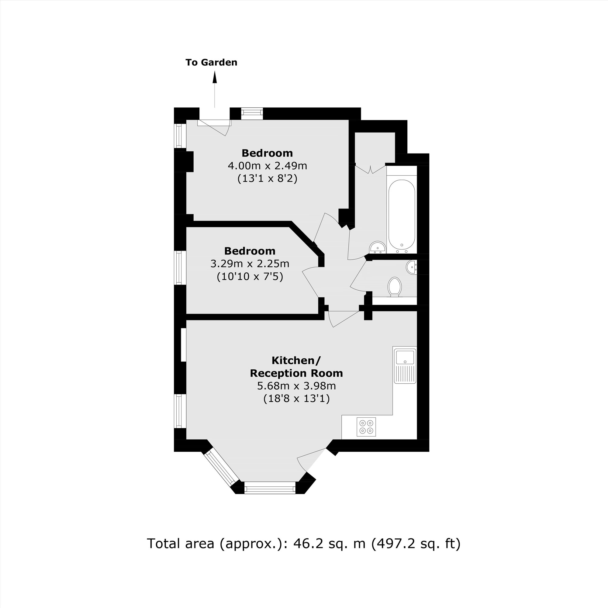 Jerningham Road, London floorplan