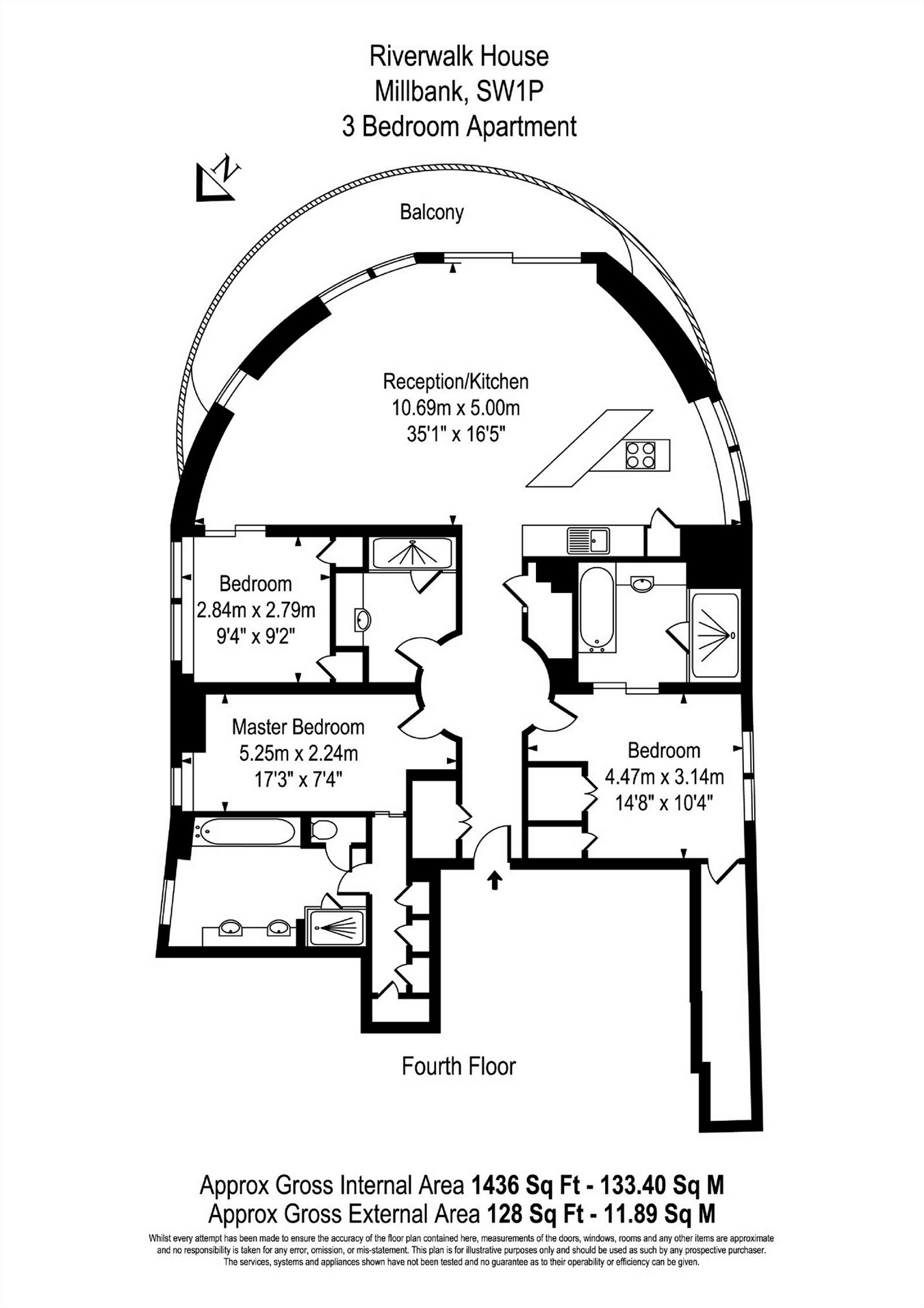 3 Bedrooms Flat to rent in Riverwalk East, 161 Millbank, Westminster SW1P