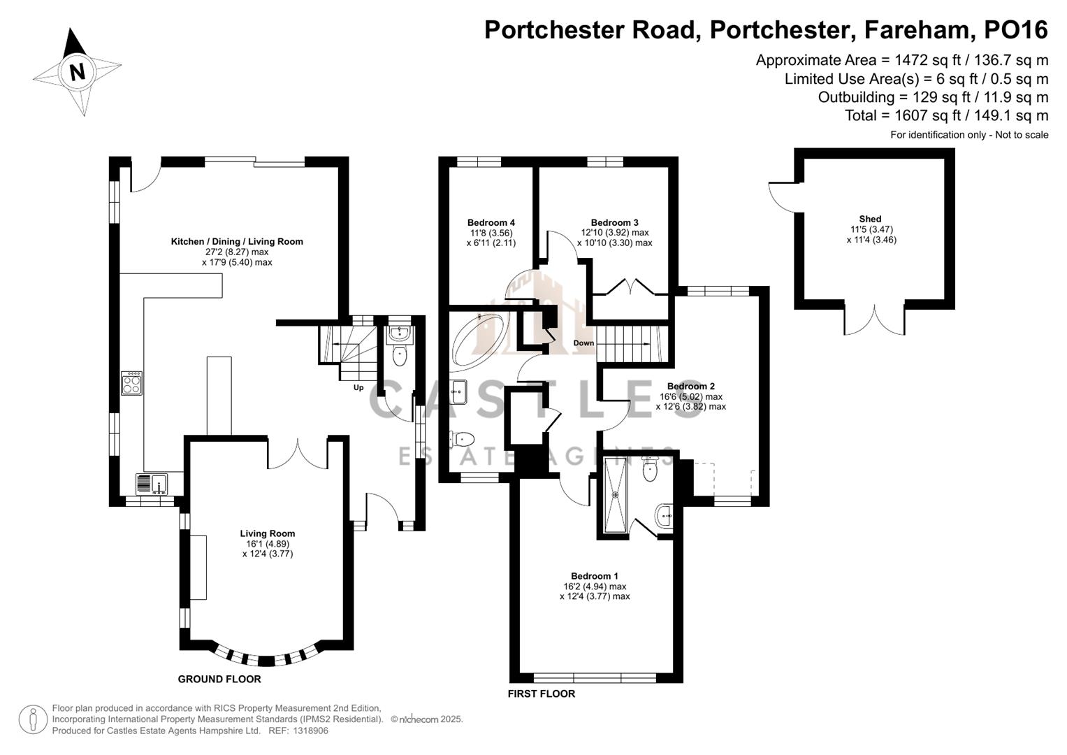 130, Portchester Road, Fareham floorplan