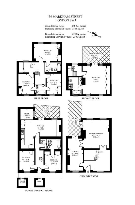 5 Bedrooms  to rent in Markham Street, London SW3