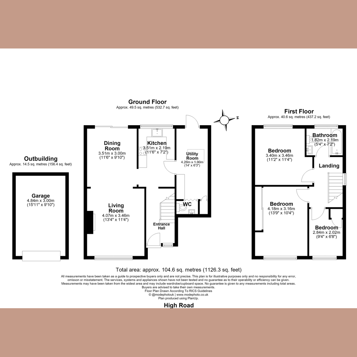 Chez Nous, High Road, Basildon floorplan