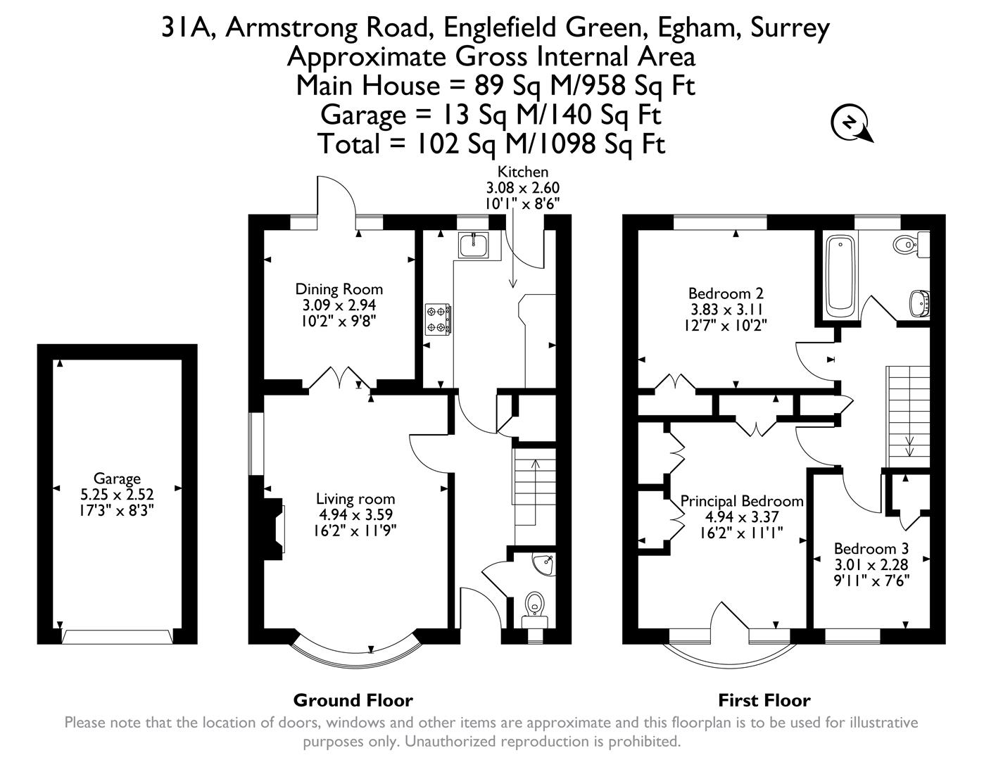 31A, Armstrong Road, Englefield Green floorplan