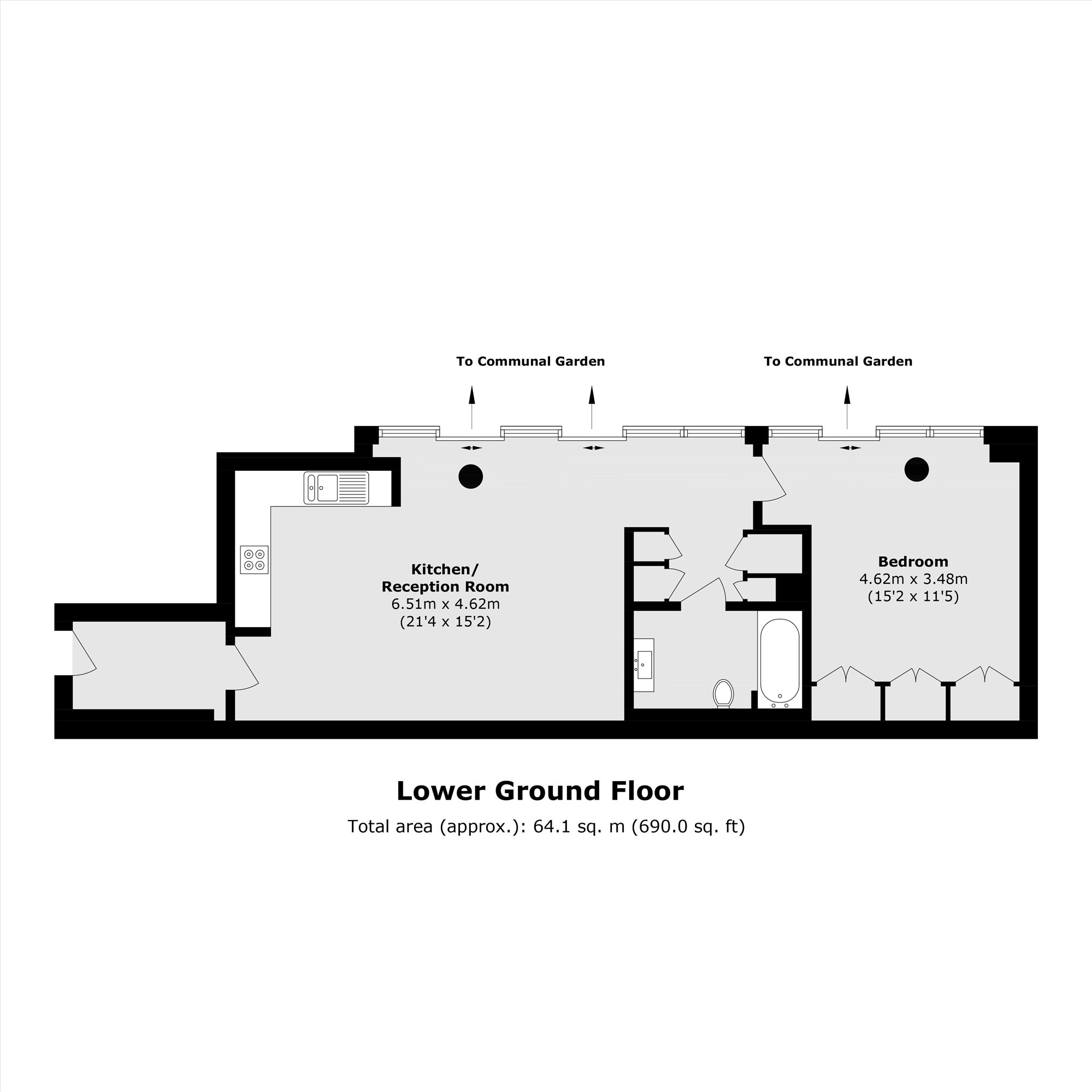 Apartment 2, 16, Barnsbury Square, London floorplan