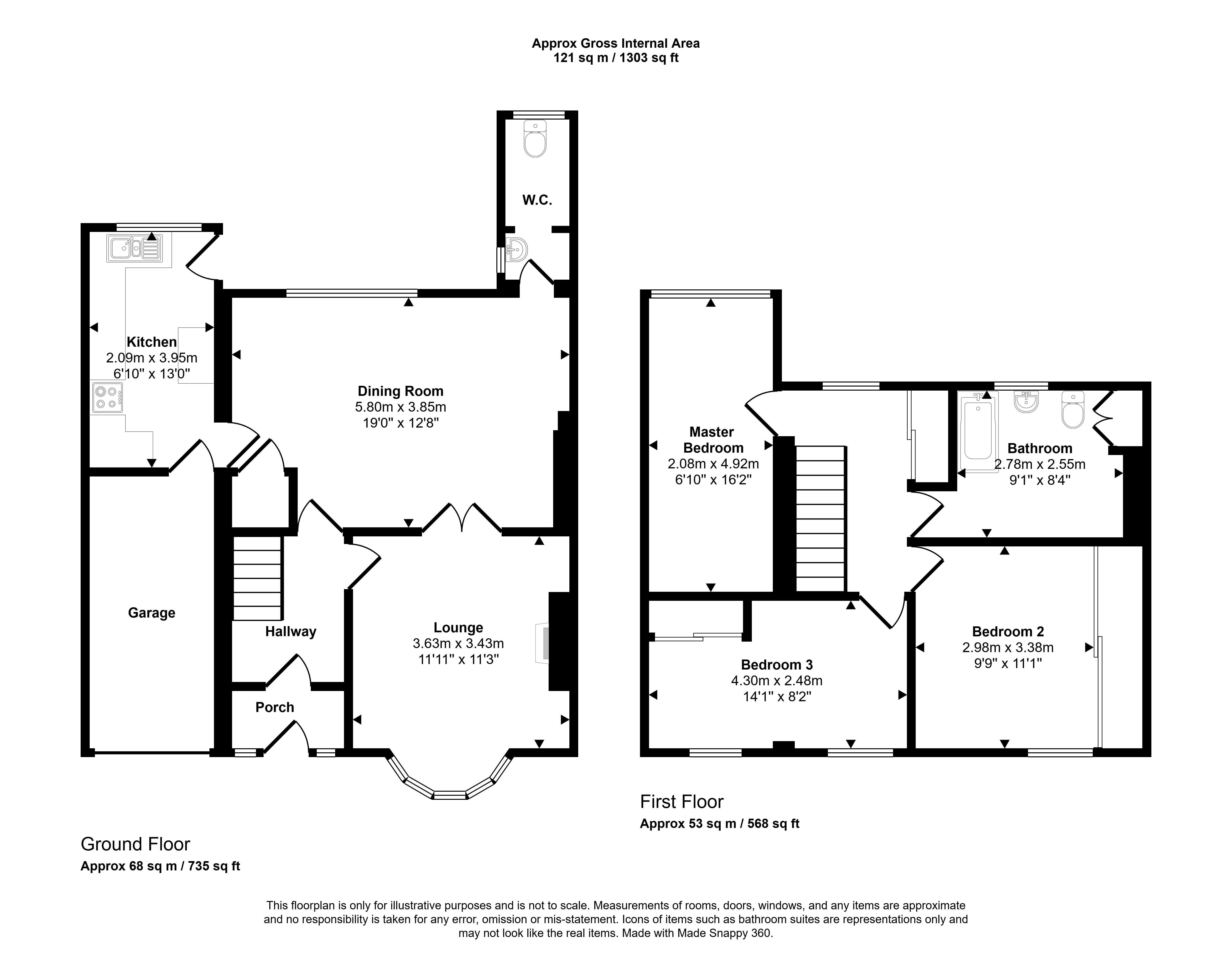 27, Moorland Avenue, Bedlington floorplan
