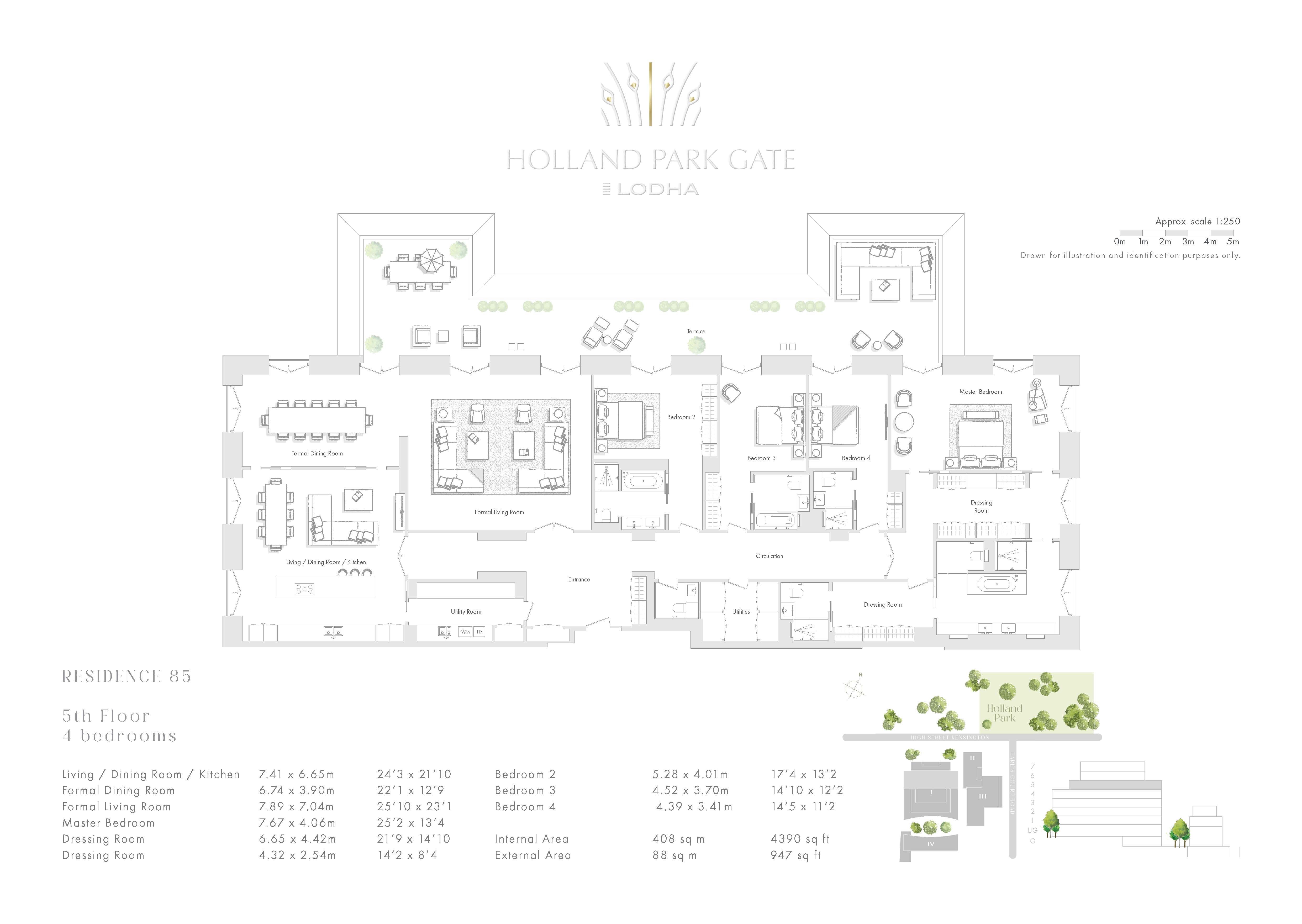 Residence 85,, Holland Park Gate, London floorplan