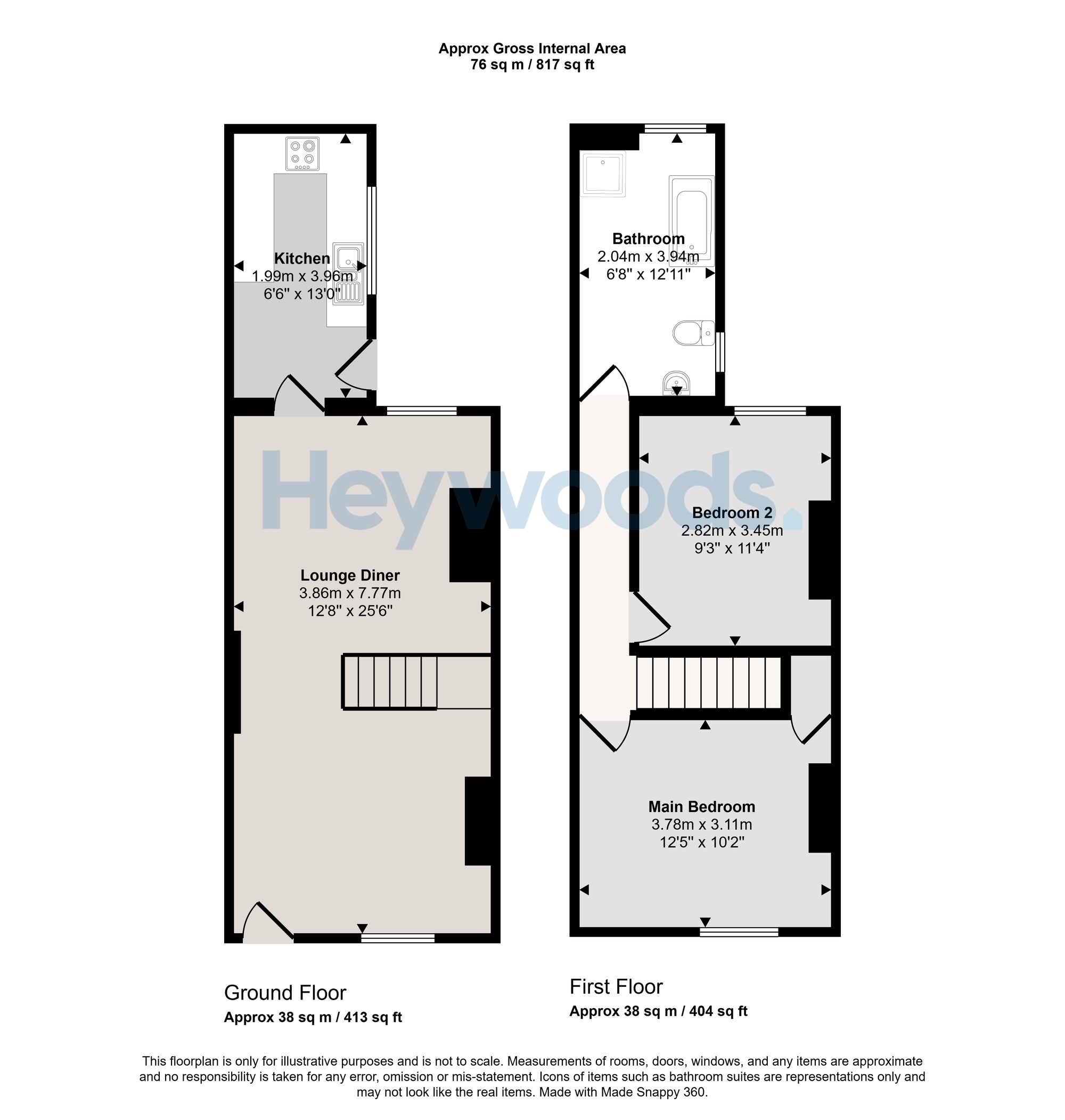 8 Warwick Street, Newcastle floorplan