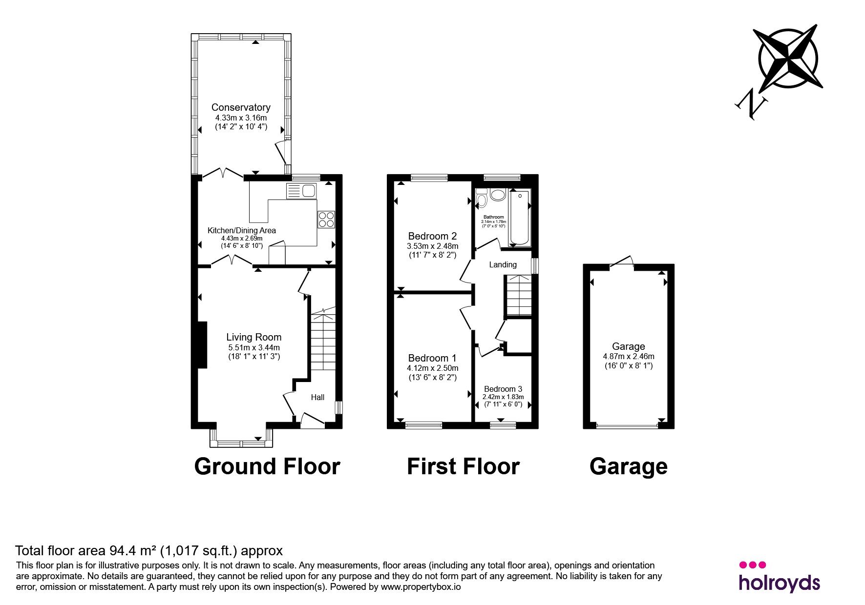 58, Highfell Rise, KEIGHLEY floorplan