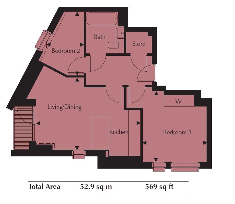 2 Bedrooms Flat to rent in Black Prince Road, London SE1