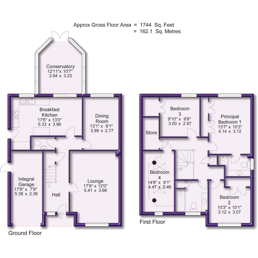 15, Cumberland Drive, Altrincham floorplan