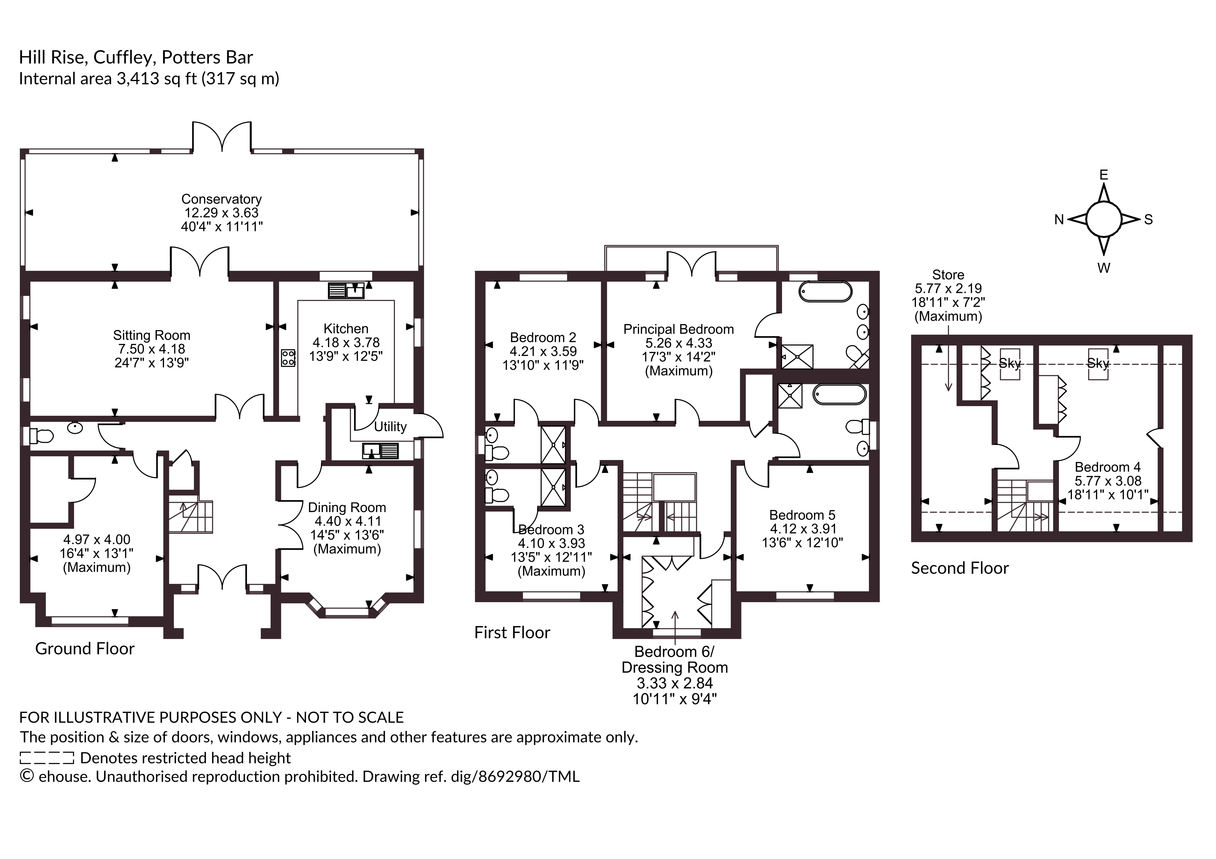 44, Hill Rise, Potters Bar floorplan