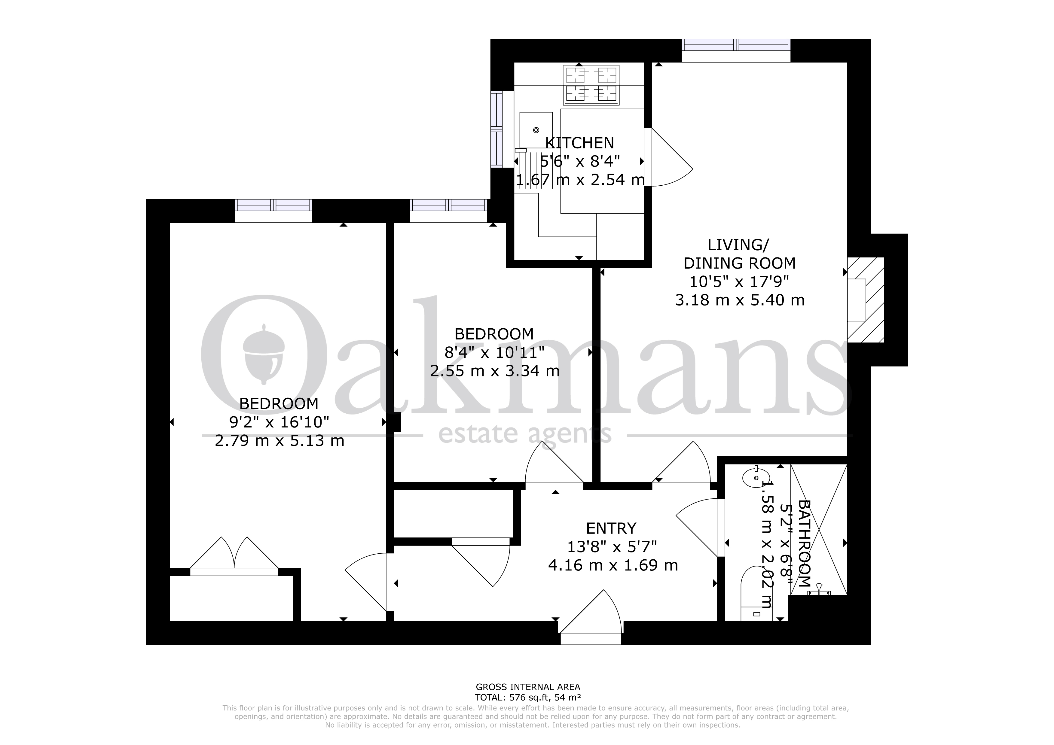FLAT 54, BEECHES COURT, BIRMINGHAM floorplan