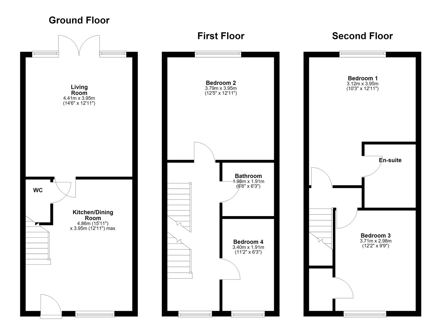 18, Clarendon Close, Corby floorplan