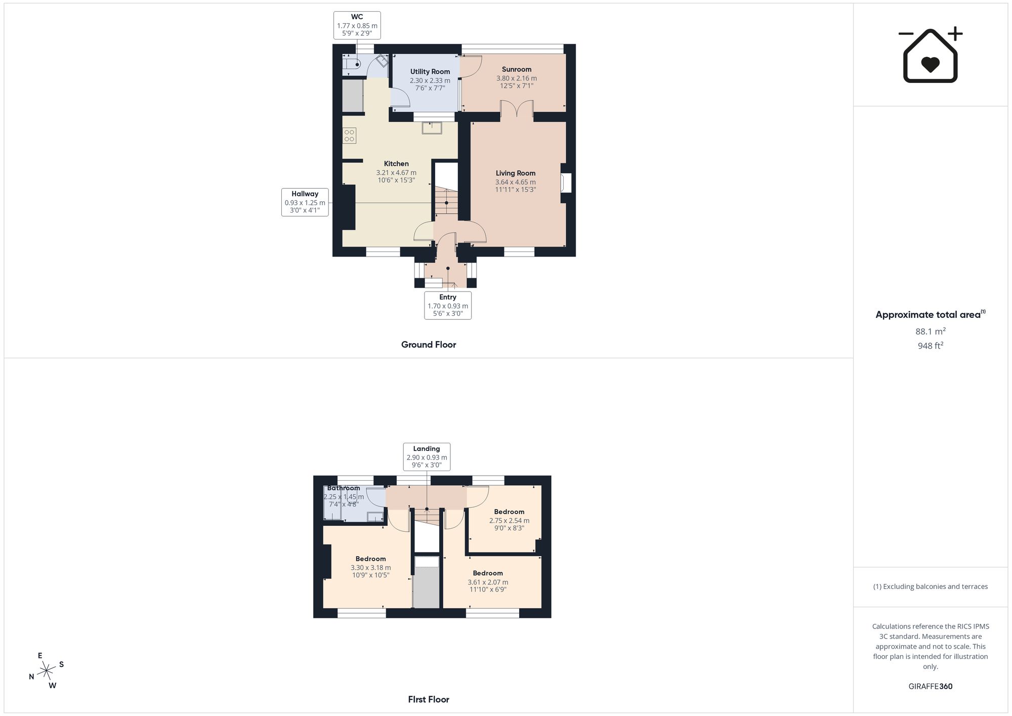 59, Glyndwr Avenue, St. Athan, CF62 floorplan
