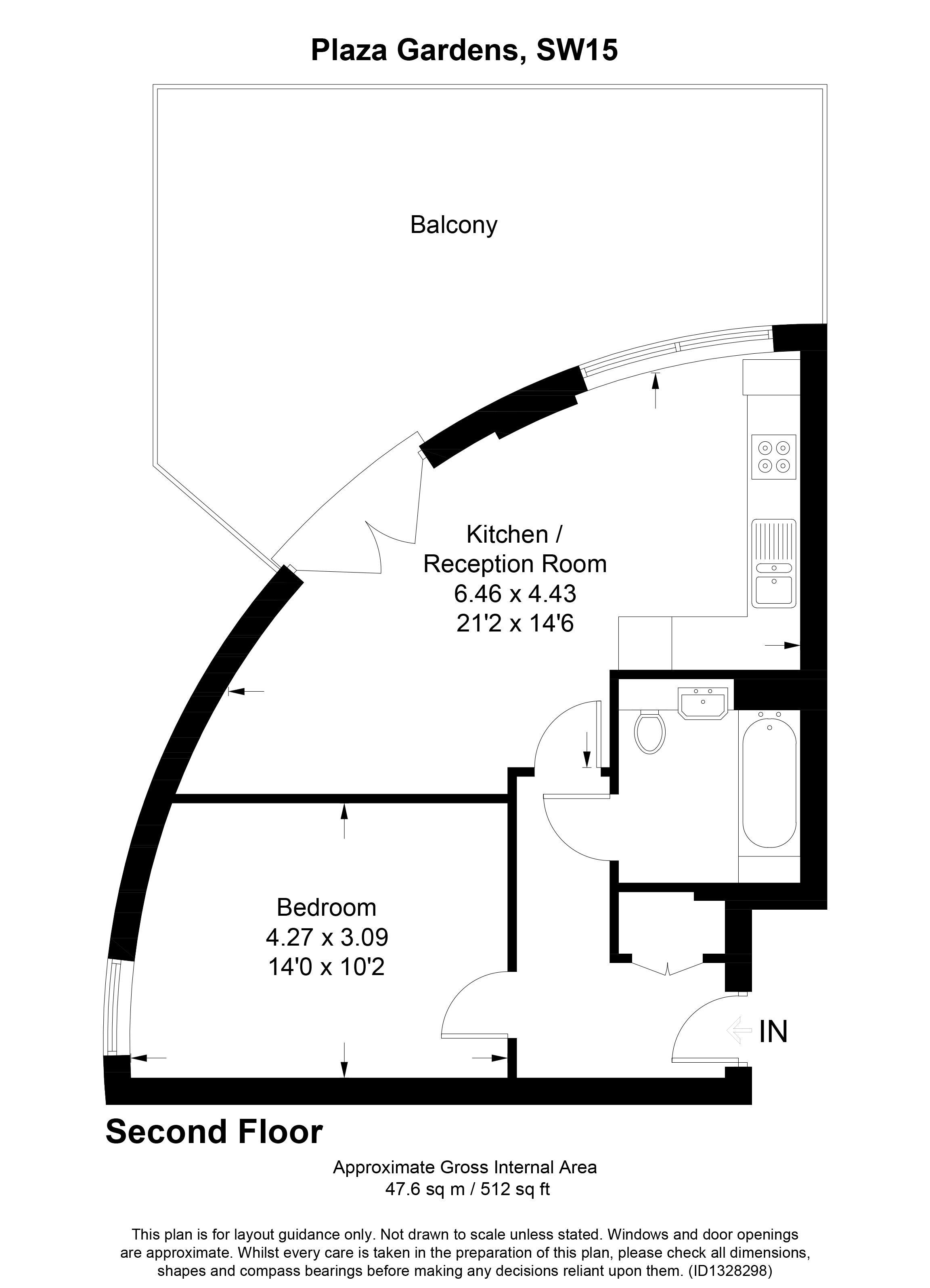 101, Walpole Lodge, London floorplan