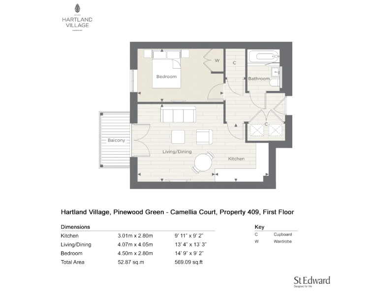 Plot 409 Camellia Court,, Ively Road, Hampshire floorplan