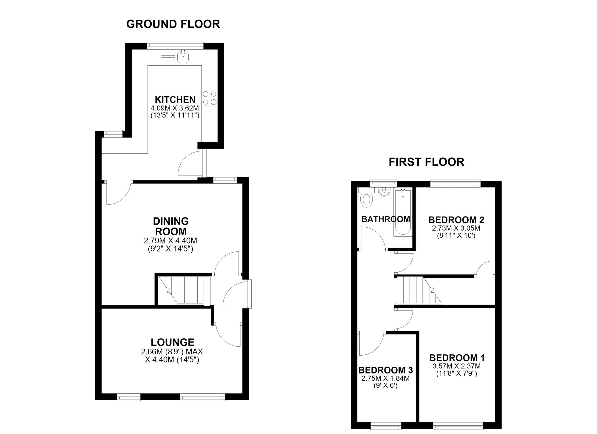 96 Maes Talcen, Bridgend floorplan