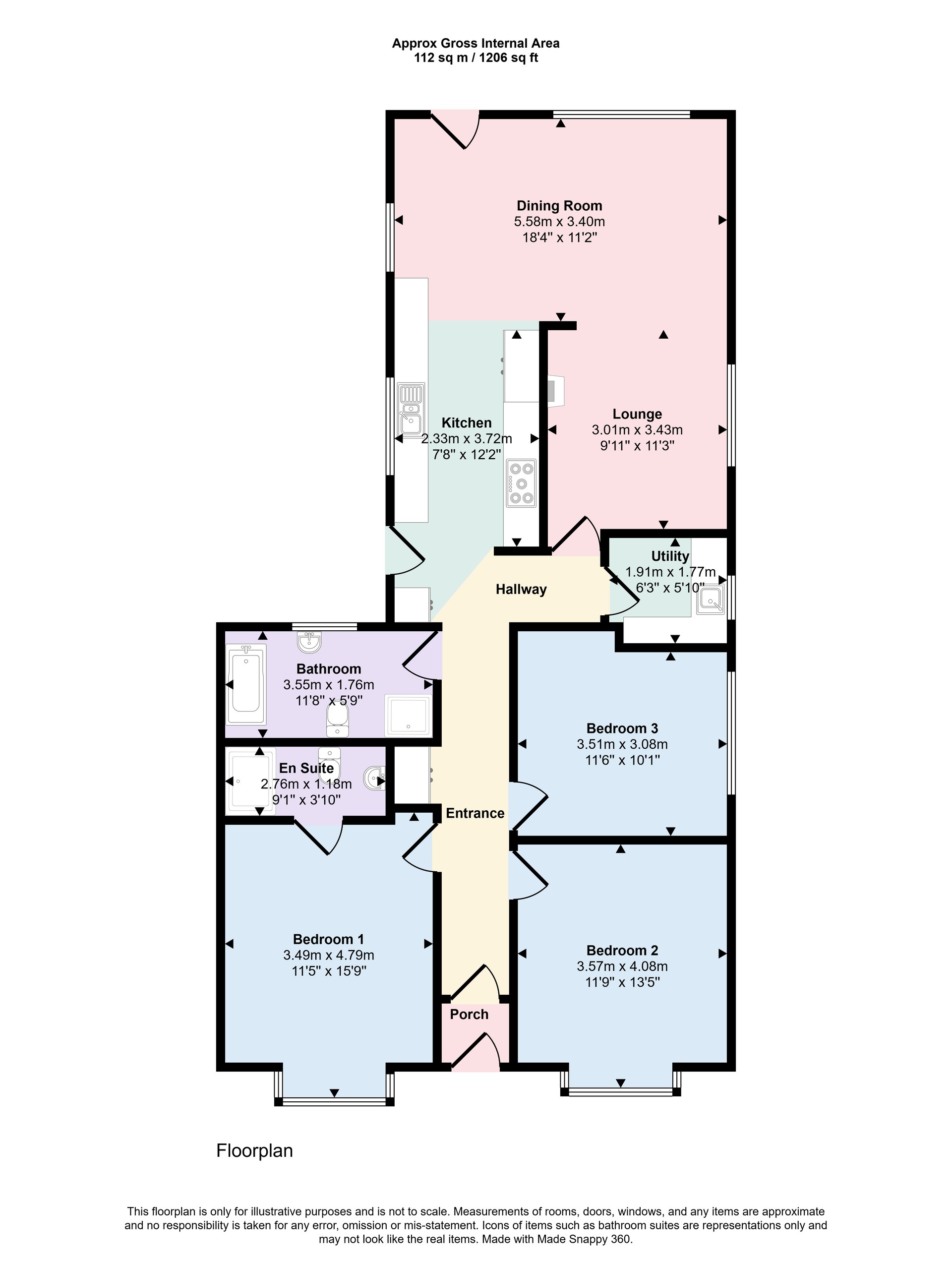 Newsham Hall Lane Woodplumpton, Preston floorplan