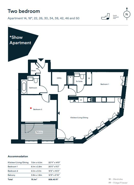 42 Ensign Court, Ensign Steet, London floorplan