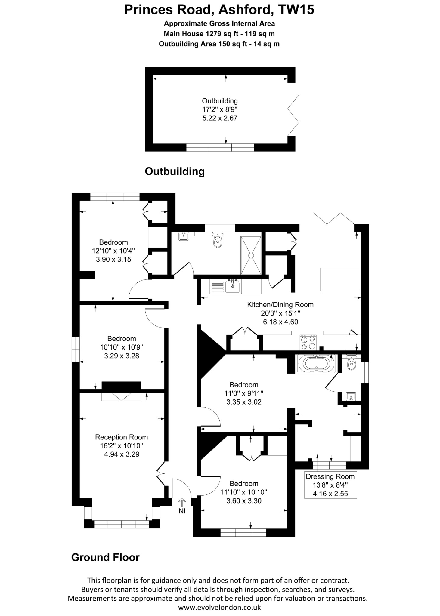 14, Princes Road, Ashford floorplan