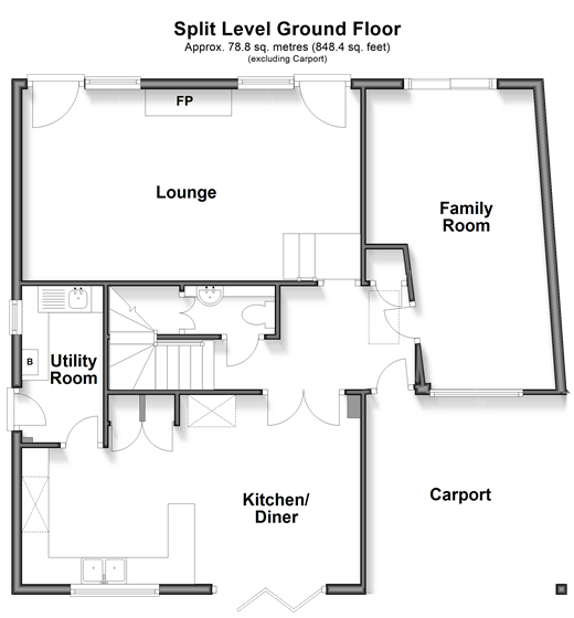 High Ridge, Hythe floorplan