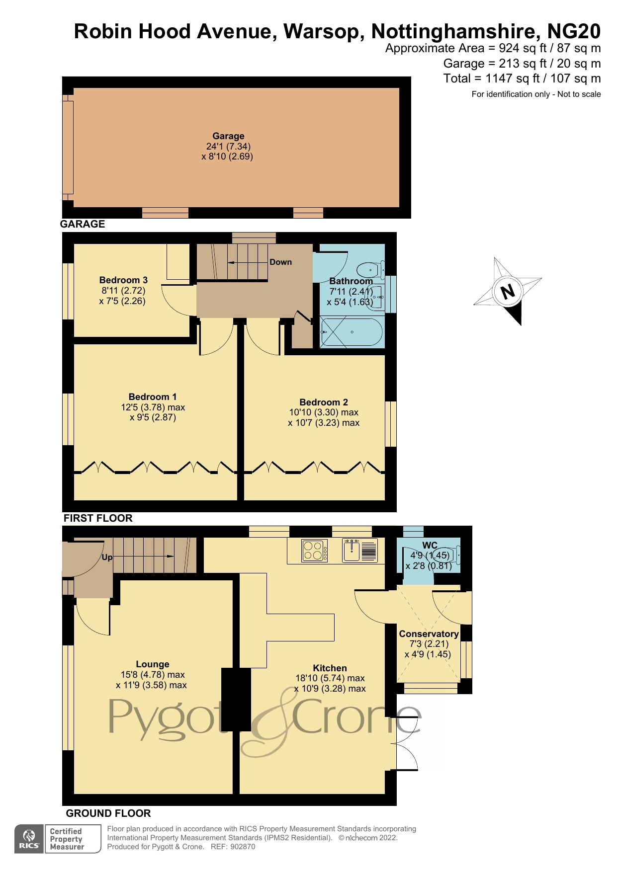 Robin Hood Avenue, Warsop NG20, 3 bedroom semidetached house for sale