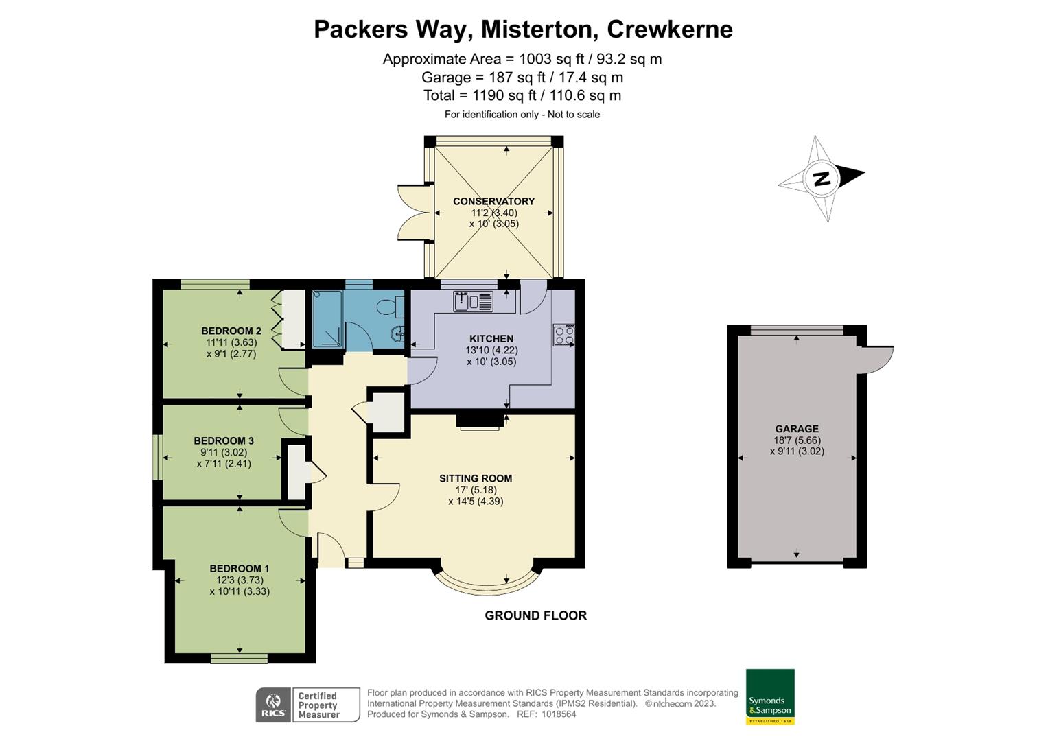 Briar-Lea, 16 Packers Way, Crewkerne floorplan