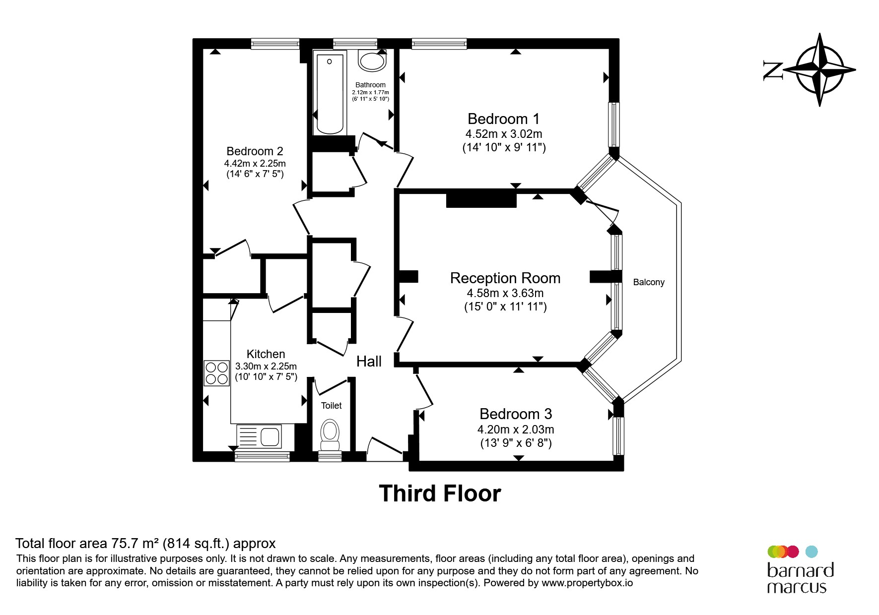 Flat 19, Silchester Court, London Road, Thornton Heath floorplan