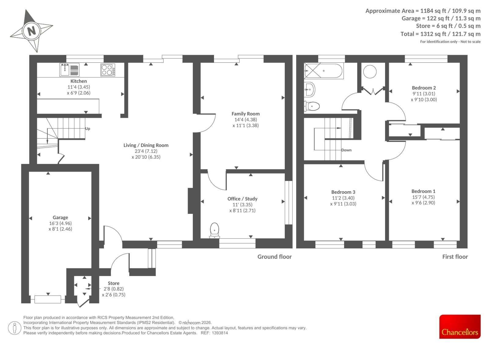35 WARREN RISE, Frimley, Camberley floorplan